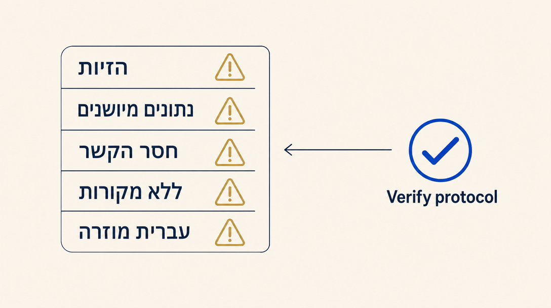 חמשת דפוסי הכשל ופרוטוקול האימות
