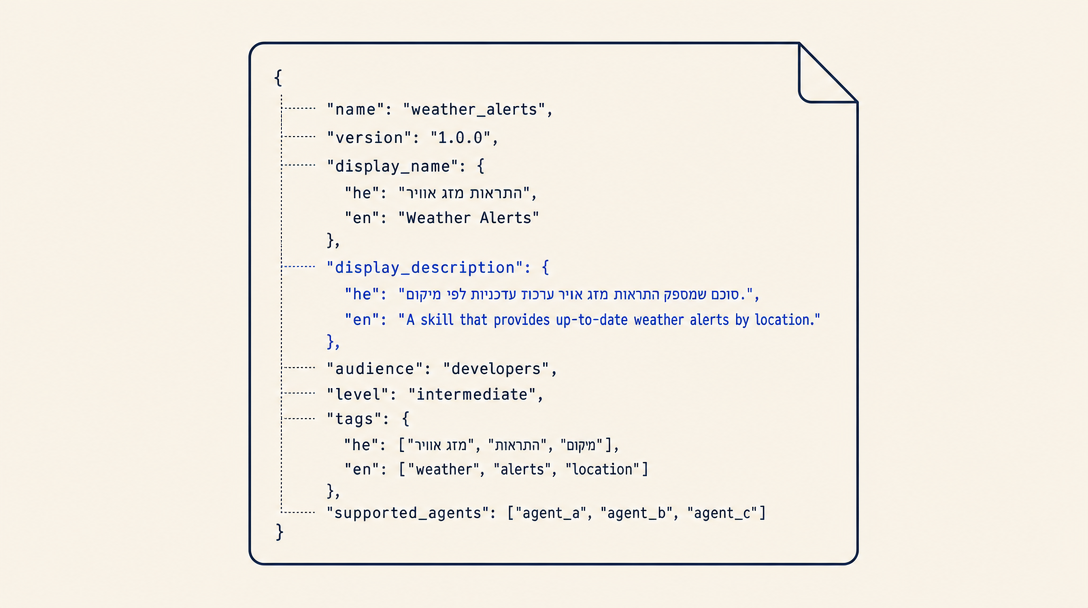 metadata.json structure with key fields
